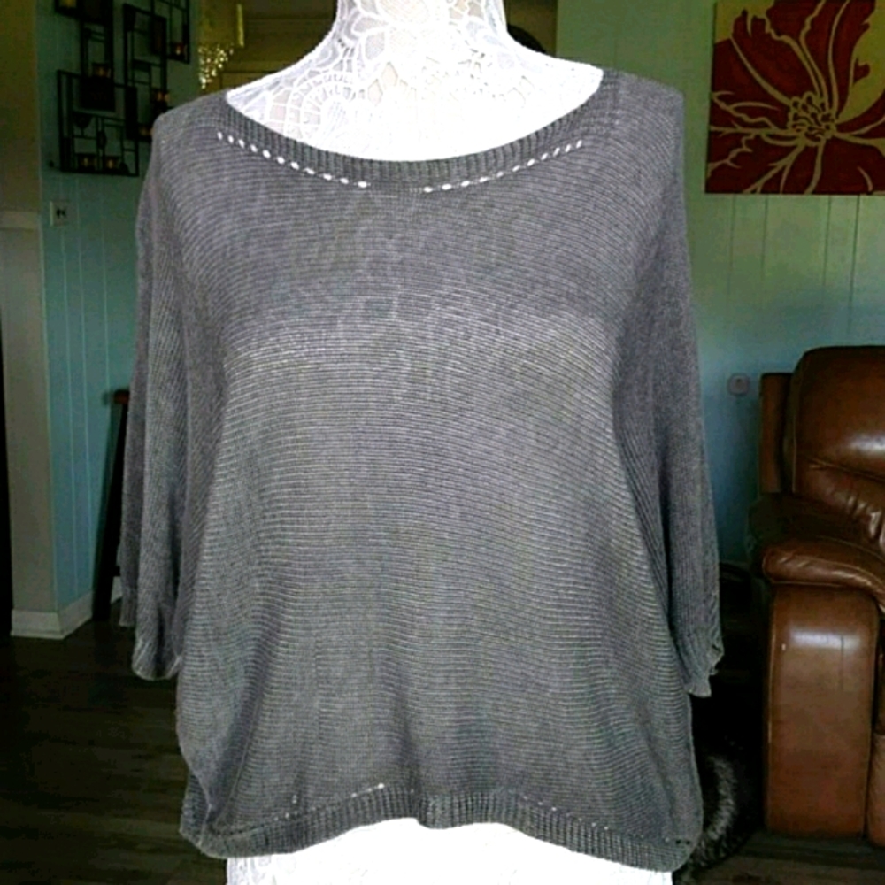 Made in italy crop gray light sweat…